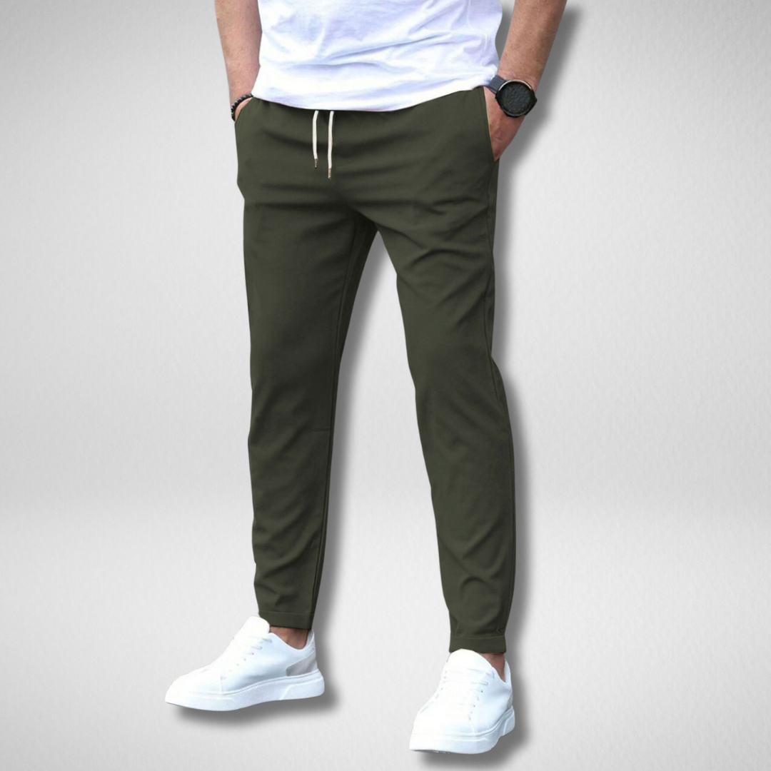 THE MARCO TROUSERS - ARMY GROEN